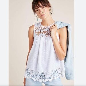 Anthropologie | Aeliana Lace Crochet Top  Sz S NWT